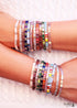 Boho Necklace, Tila Bead Choker with Bracelet, Color of Life